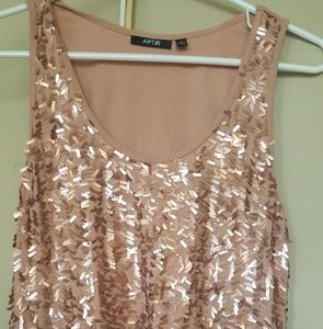 Peach-Tan sparkly Tank